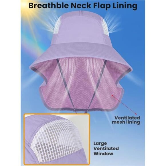 Sun Hats UV Protection Violet - Picture 3 of 6